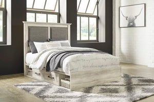 Cambeck Whitewash Upholstered Storage Bed