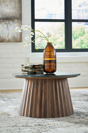 Ceilby - Natural - Accent Table and Coffee Table