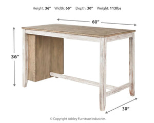 Dimensions of Skempton Rectangular Table with storage and Wine Rack - 60"wide by 36"high by 30" deep