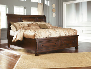 Shows picture of Porter Sleigh and storage Bed
