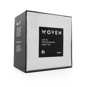 woven cotton blend sheet set box